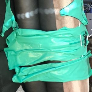 Syren Latex dress, stockings and 2 panties